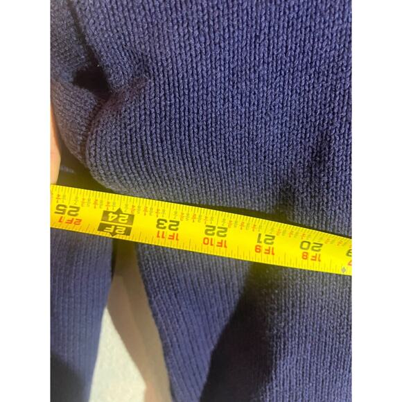 VTG Boston Traders Knit Sweater Golf Mens Size XLT Blue 100% Cotton Jumper - Picture 7 of 7